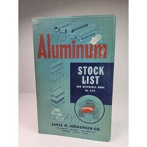 Vintage Earle M Jorgensen Aluminum Stock List Reference Book No A55...